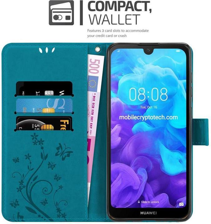 Productafbeelding Cadorabo Bloemen Boekomslag (Huawei Y6 Pro)
