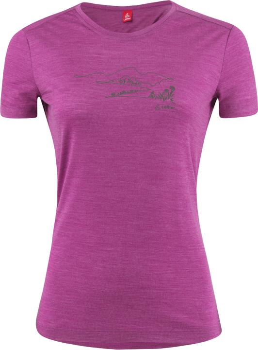 Löffler Women's Printshirt Country Merino-Tencel