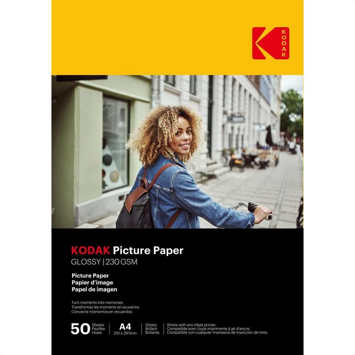 Actual product image Kodak Picture Paper 230g 11.8 mil Glossy 4/6x100 (9891267) (230 g/m², 21 x 29.7 cm, 50 x)