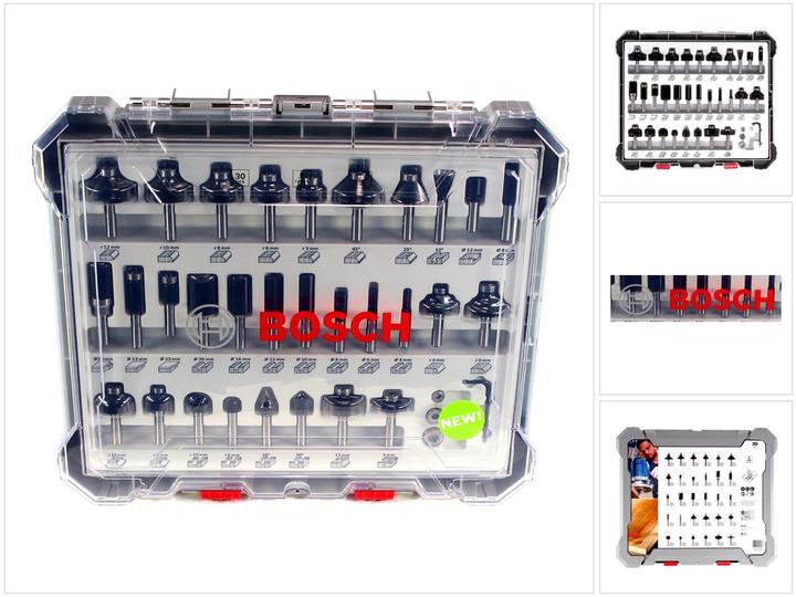 Immagine prodotto Bosch Professional Zubehör Set di bave a mano libera. Gambo da 8 mm. 30 pezzi