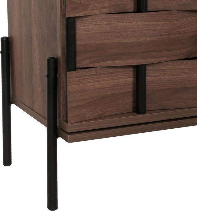 Produktbild Mendler TV-Rack HWC-M44, Staufächer, 3D-Flecht-Design Push-to-open Türen 120cm, braun (120 x 35 x 51 cm)