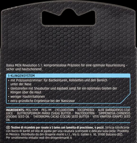 Produktbild dm Balea MEN Rasierklingen Revolution 5.1 (4 x)