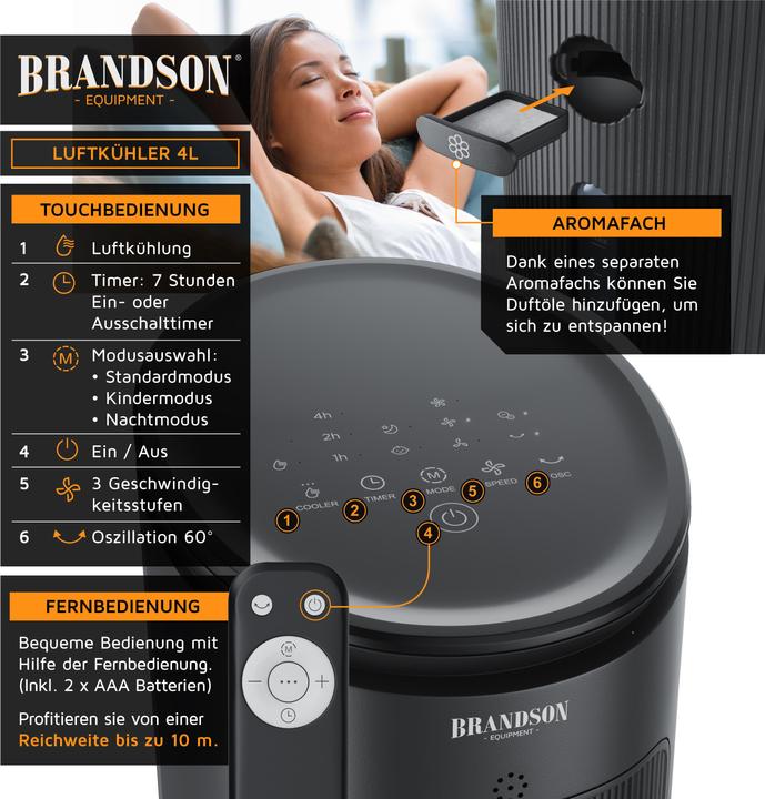 Image du produit Brandson Appareil mobile de refroidissement de l'air