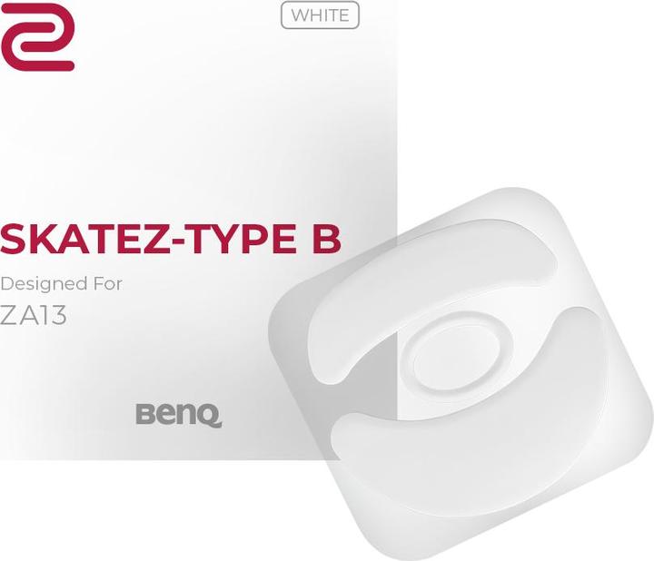 Produktbild BenQ Zowie Skatez Typ B weisse Mausfüsse für ZA13 Maus, weisses Teflon, 0,45 mm Dicke