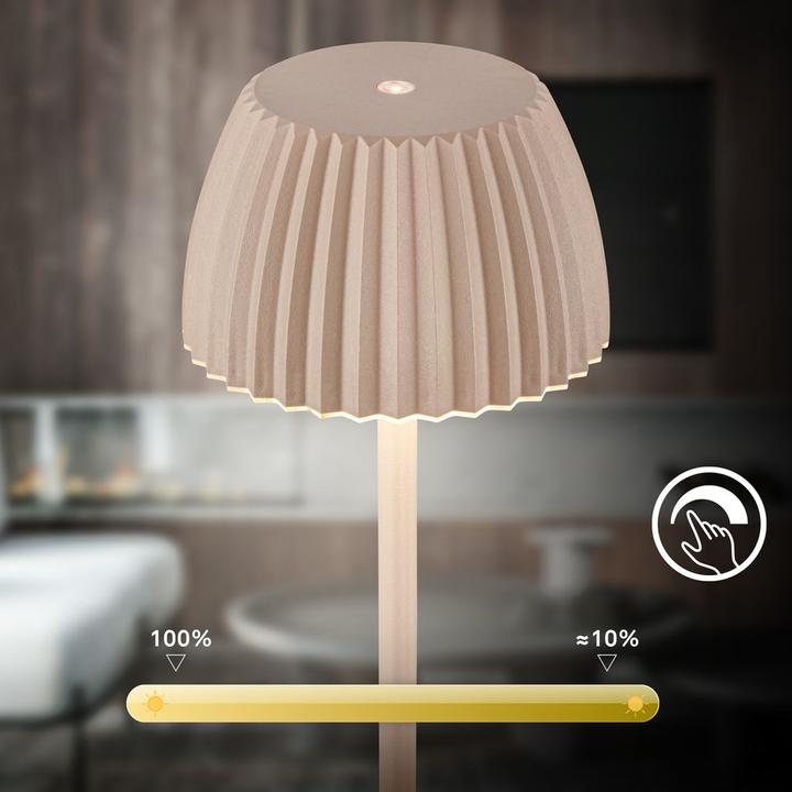Produktbild Briloner Brilo unplugged RIFFLE Akku LED Stehleuchte mit Lichtkante -Beige