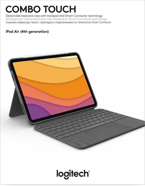 Actual product image Logitech Combo Touch (DE, iPad Air 2020 (4. Gen), iPad Air 2022 (5th Gen))