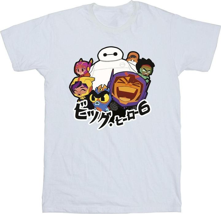 Disney Big Hero 6 Baymax Group Manga TShirt (XXL)