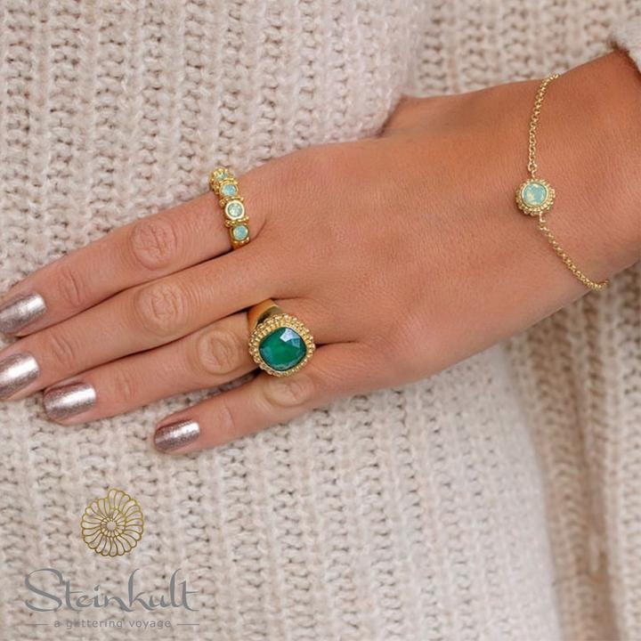 Produktbild Steinkult Armband "Sheila" (20 cm, Messing, 925 Sterling Silber versilbert, Kristallstein)