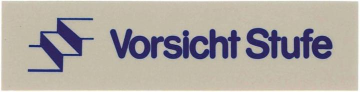 Produktbild Contacto Wortschild VORSICHT STUFE, selbstklebend, 16 x 4 cm