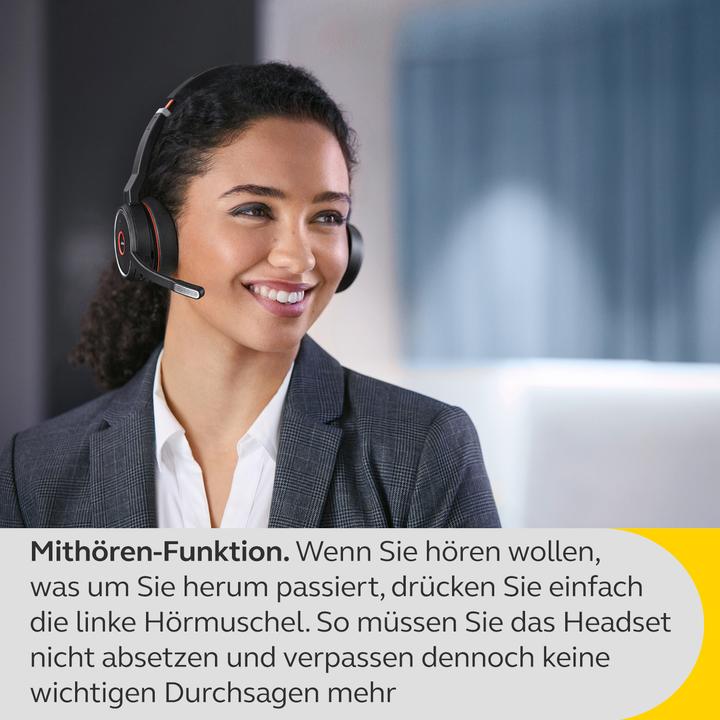 Image du produit Jabra Evolve 75 SE UC Duo + Link 380 (Sans fil, USB-A)