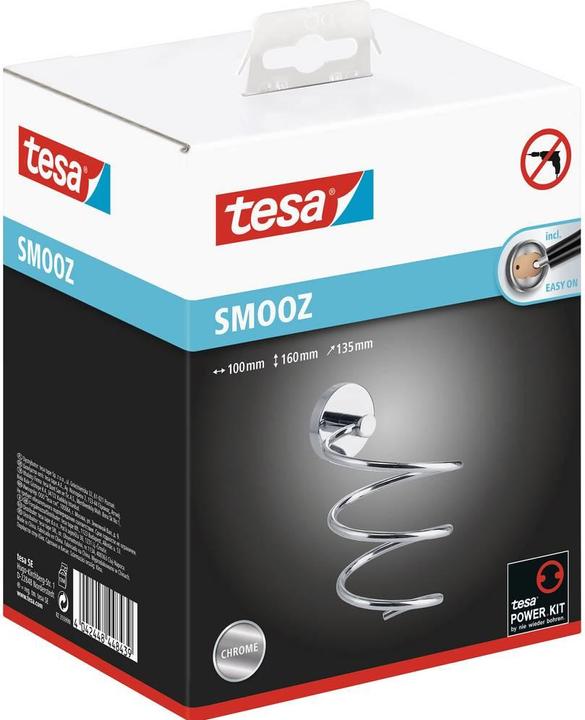 Actual product image tesa SMOOZ hairdryer holder incl. adhesive solution without drilling