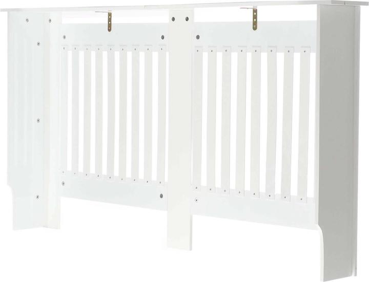 Image du produit Toboli Cache-radiateur blanc 172x19x82cm Couverture de chauffage décorative en MDF Tablette Étagère