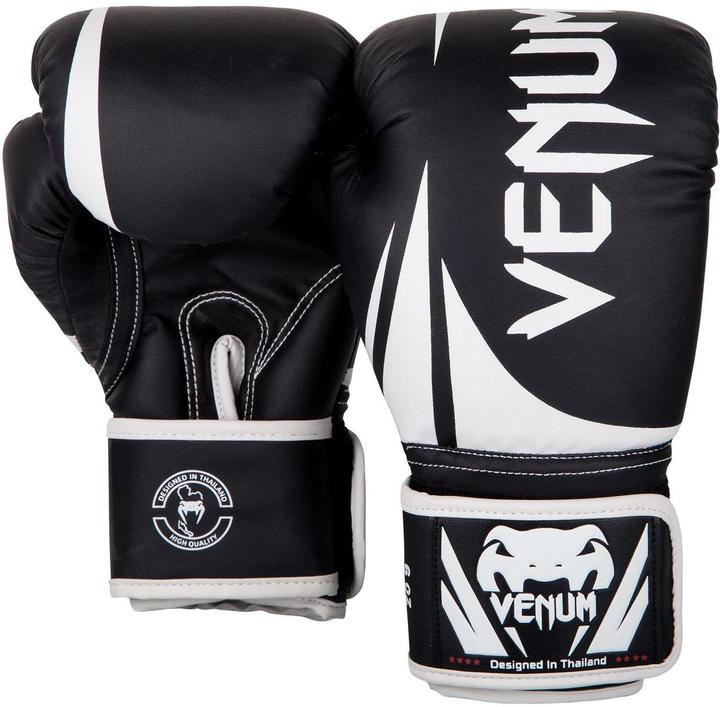Actual product image Venum Challenger 2.0 Kids Boxing Gloves - Black/White (6 OZ, One size)
