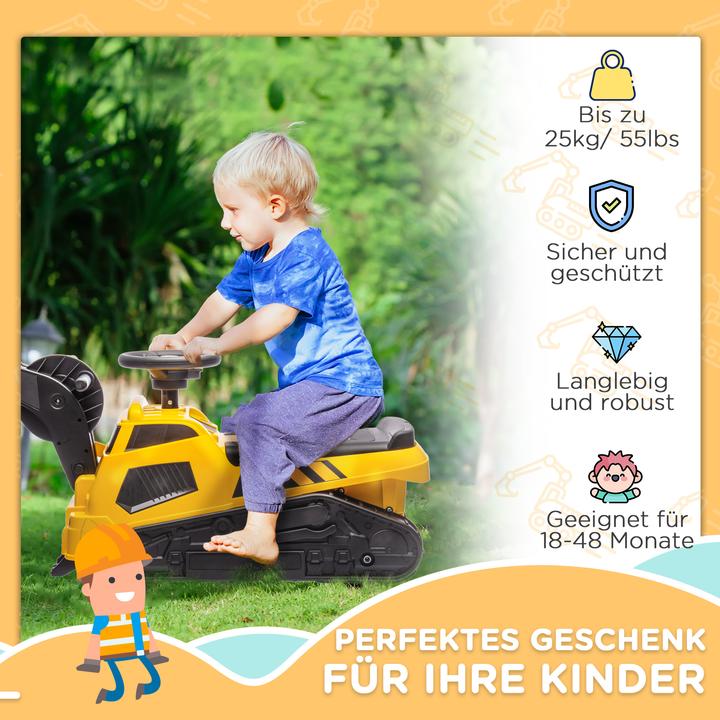 Image du produit Swisshandel24 Pelle à siège, pelle pour enfants, pelle à siège 3 en 1 avec godet, dragline, rouleau, voiture