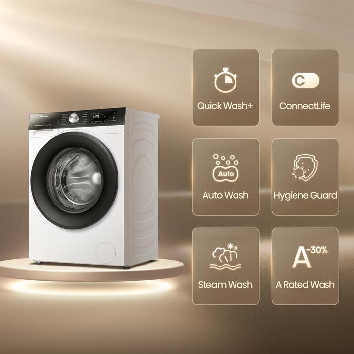 Actual product image Hisense WF3S9043BW3 (9 kg, Left)