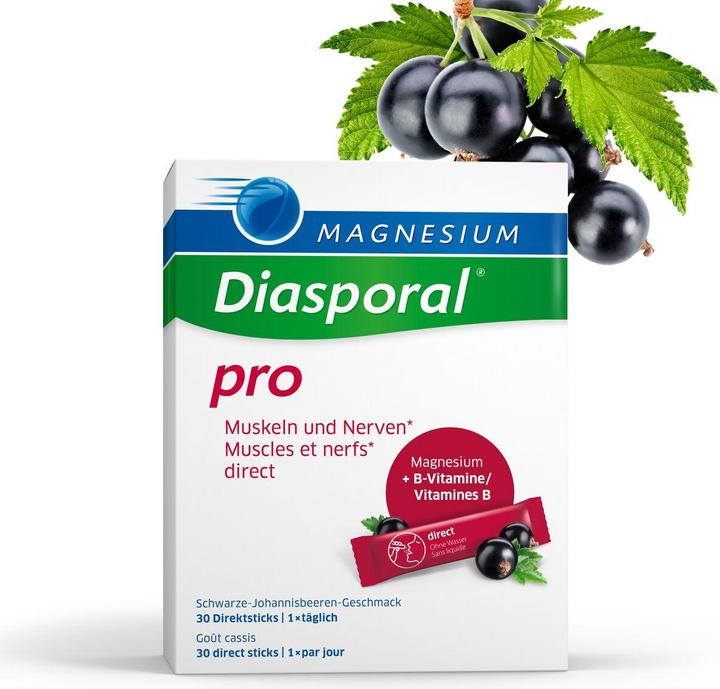 Actual product image magnesium diasporal Pro M+N Direct Sticks 30 pcs. (30 Piece, Granulate, 90 g)