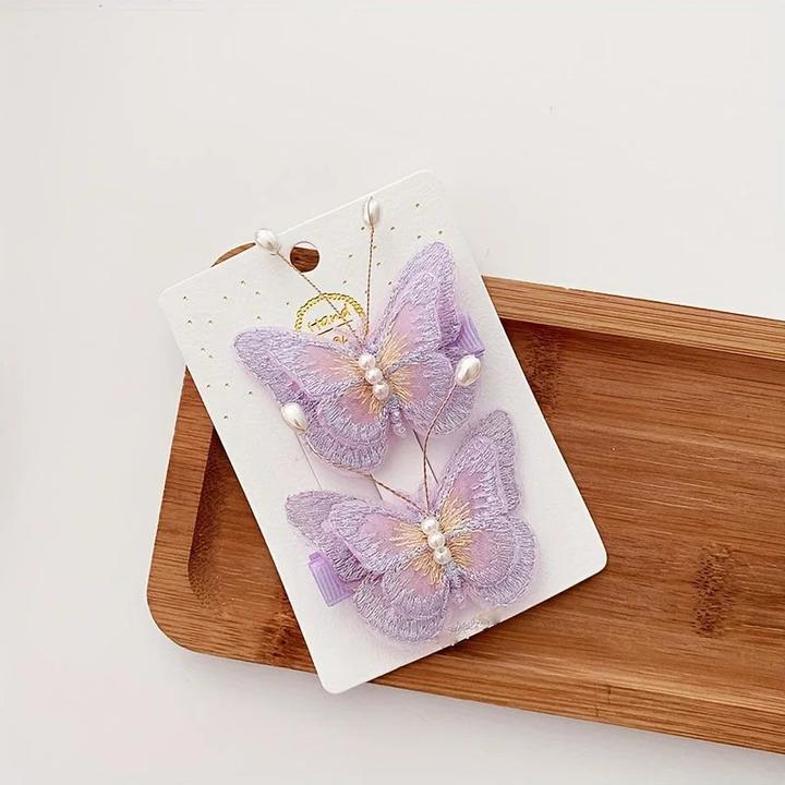Image du produit Activity Board Schmetterlings-Haarspangen mit Pailletten