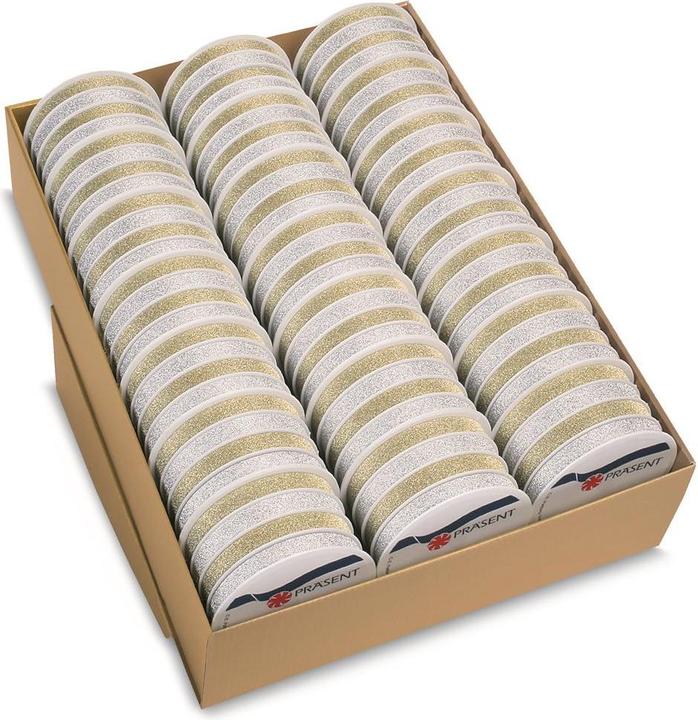 Actual product image Pattberg Gift ribbon Poly Glitter 1 cm x 16 m, Gold (Gift ribbon, 21 x)