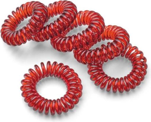 Immagine prodotto Trisa Elastici per capelli a spirale sottili 3 cm avana/tartaruga 6 pezzi. (Elastico per capelli)