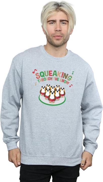 Actual product image Star Wars Mens The Last Jedi Porgs Squeaking Through The Snow Sweatshirt (XXL)