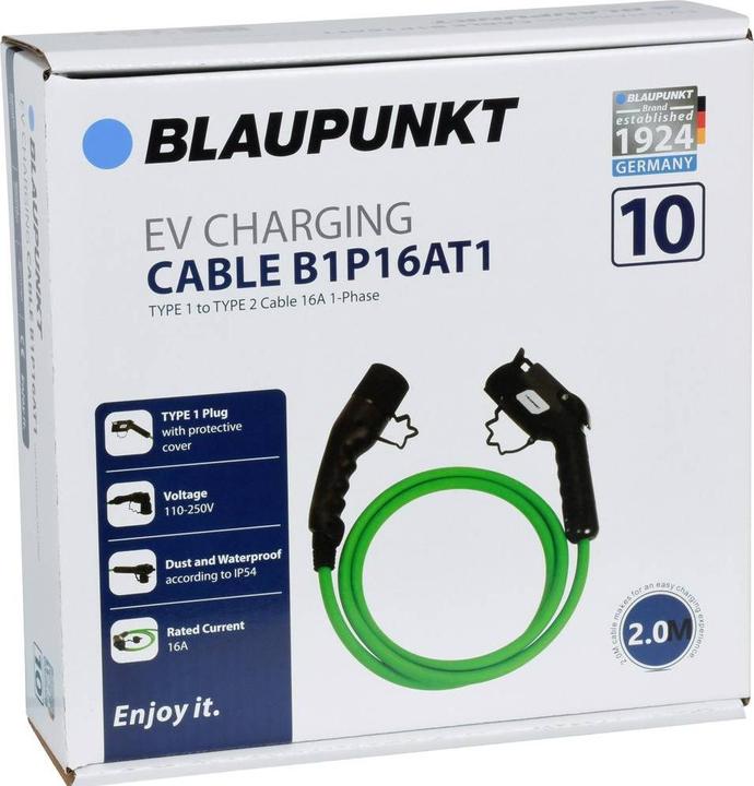Immagine prodotto Blaupunkt Cavo elettronico Mode (Tipo 2, 3.70 kW, 16 A, 2 m)