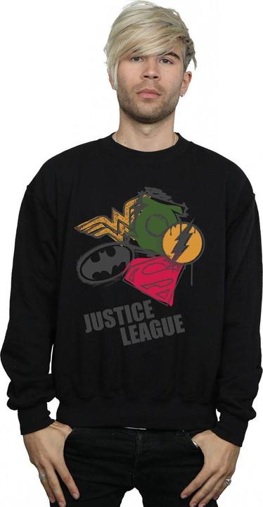 Produktbild Justice League Spray Logos Sweatshirt (L)