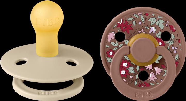 Immagine prodotto Bibs Colore x Liberty Nuggi 2 PACK Lattice Camomilla prato rotondo 0-6m Miscela di legno (2 x, fino a 6 M.)