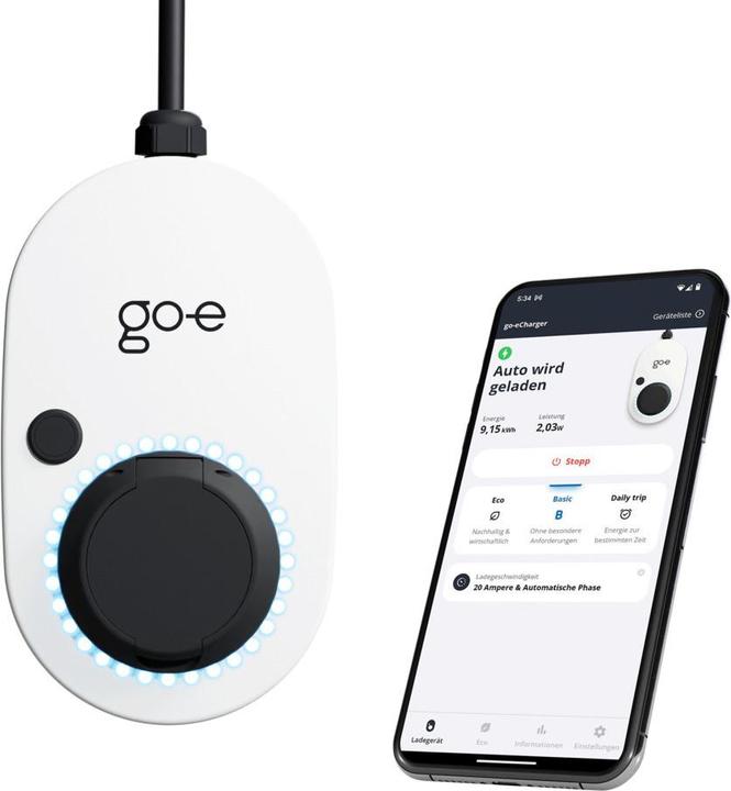 Produktbild Go-E Ladestation Gemini 22 kW (Typ 2, 22 kW, 32 A, Fest verdrahtet)