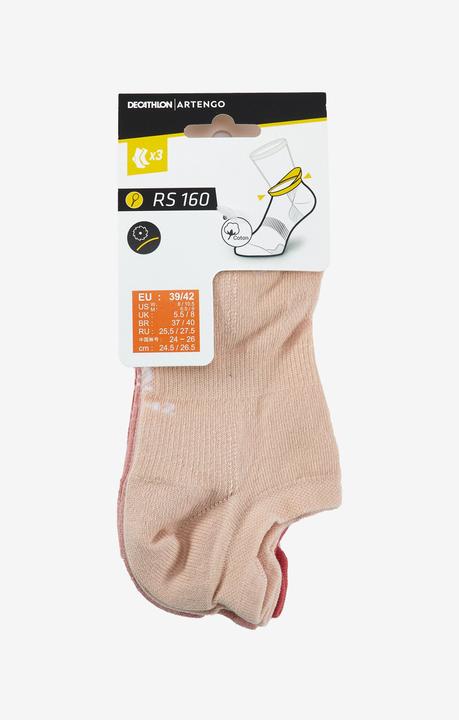 Actual product image Artengo Tennissocken Low 3er Pack - RS160 rosa (39, 42)