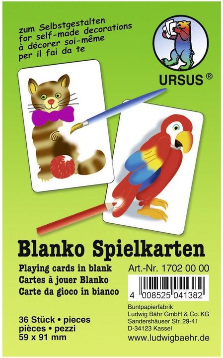 Image du produit Ursus Cartes à jouer vierges