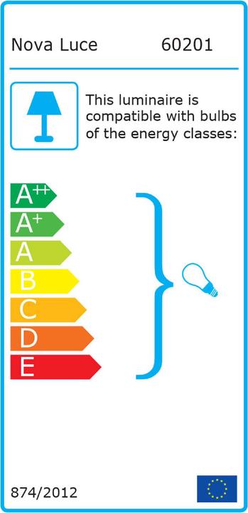 Energie-Label Nova Luce Alma Tripod Stehleuchte (E27)