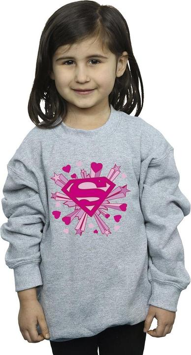 Image du produit - Sweat SUPERMAN PINK HEARTS AND STARS LOGO - Fille (104)