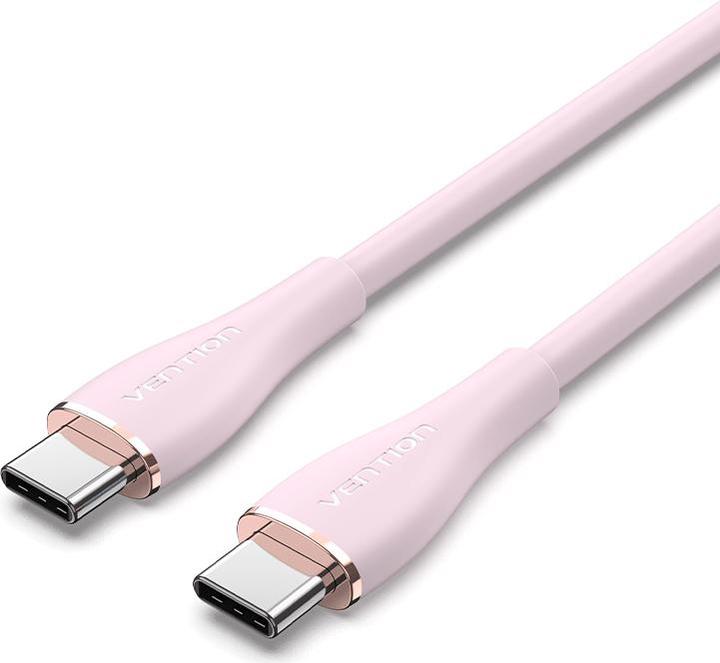 Image du produit Vention Câble USB-C 2.0 vers USB-C 5A TAWPG 1.5m Silicone Rose (1.50 m, USB 2.0)