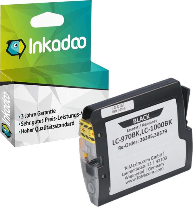 Produktbild Inkadoo Druckerpatronen kompatibel zu Brother LC-970BK XL Tintenpatrone, schwarz Schwarz (BK)