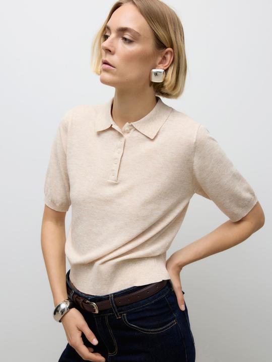 Produktbild Vero Moda AWSIKITA Gestricktes Poloshirt Polo (M)