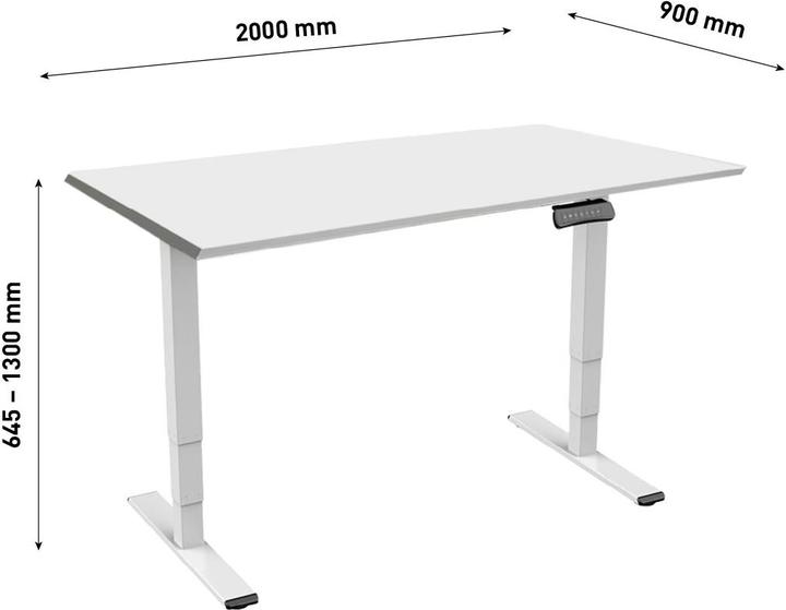 Produktbild Contini Höhenverstellbarer Bürotisch (200 x 90 x 130 cm)