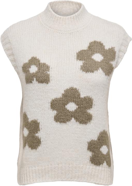 JdY Knit Fit Hoch geschlossen Gerippte Ärmelbündchen Strickweste Weste