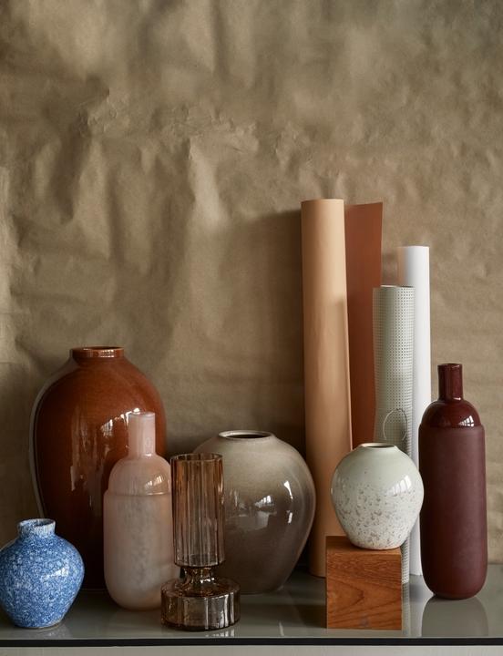 Image du produit Broste Copenhagen Ingrid Vase M Céramique Simple Taupe / Brown 25,5 cm (1 x)