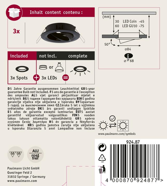 Actual product image Paulmann Recessed light Choose Set