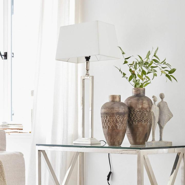 Actual product image Loberon Table Lamp Kinshaa cream/silver (E27)