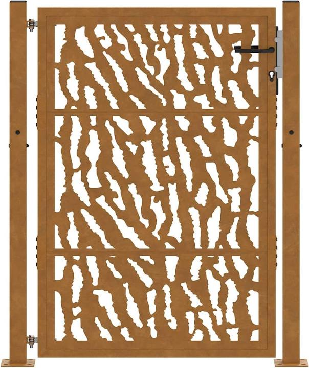 Actual product image VidaXL Garden gate 105x130 cm Weatherproof steel track design Fence gate