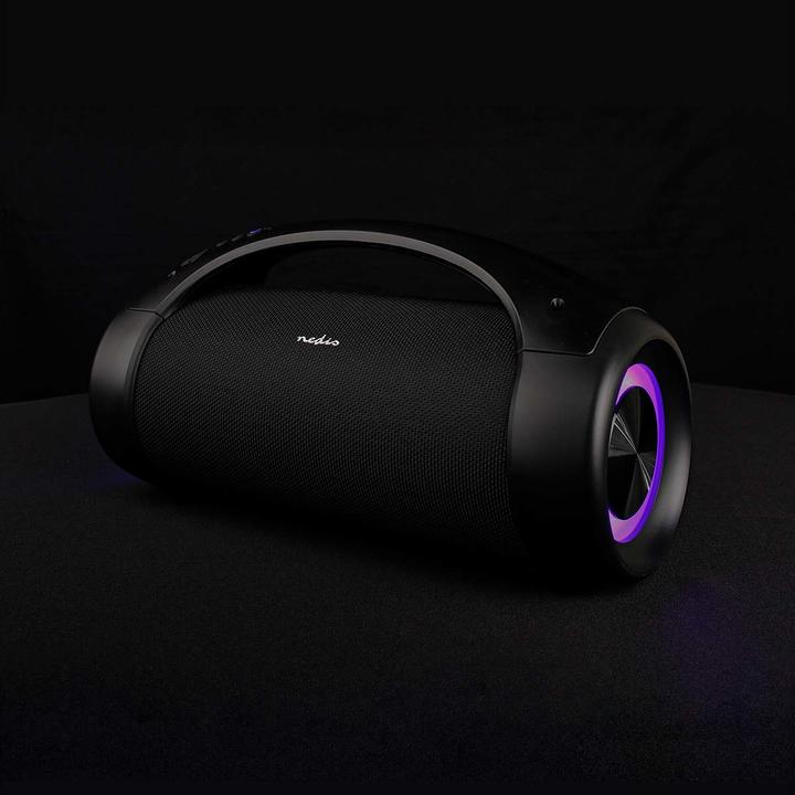Actual product image Nedis Bluetooth® Party Boombox 6 hrs 2.0 50 W Media Playback: AUX/USB IPX5 Linkable Carrying Handle (6 h, Rechargeable battery operated)