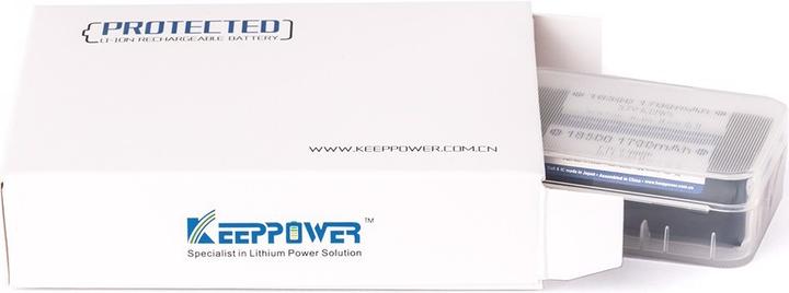 Actual product image Keeppower Battery 18500, protected (1 pcs., 18500, 2000 mAh)