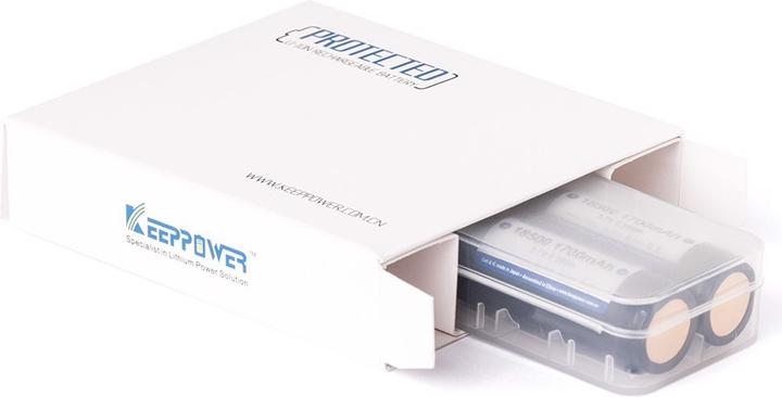 Actual product image Keeppower Battery 18500, protected (1 pcs., 18500, 2000 mAh)