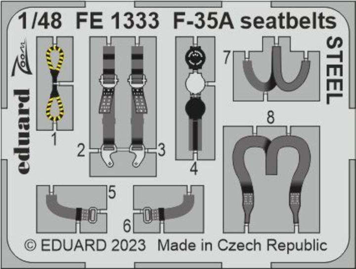Image du produit Eduard F-35A seatbelts STEEL 1/48 for TAMIYA