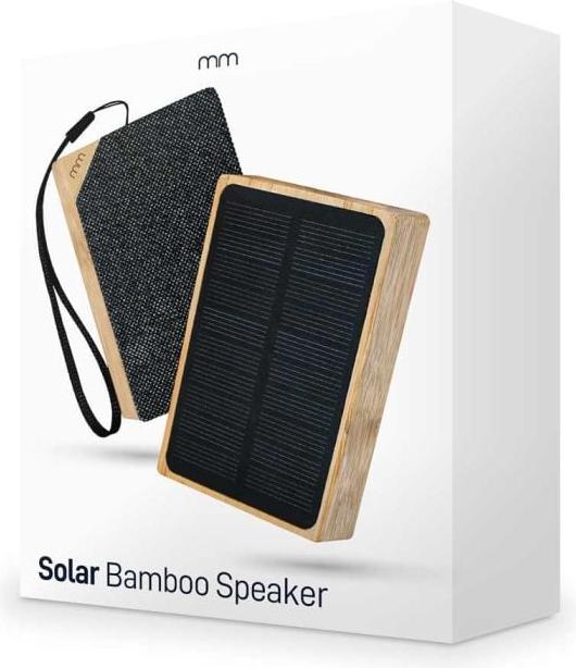 Actual product image Mikamax Solar Bamboo Speaker (USB power delivery)