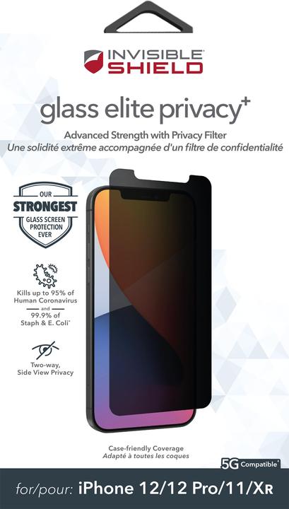 Image du produit Zagg InvisibleShield Glass Elite Privacy+ Apple (e) (1 pièce(s), Apple iPhone 12, Realme 12 Pro+)