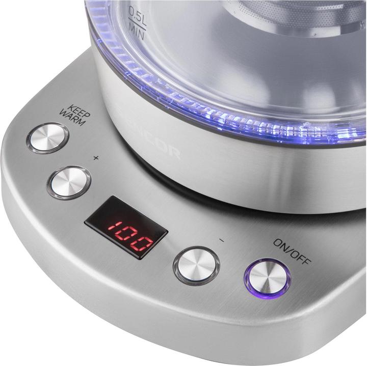 Image du produit Sencor Bouilloire électrique avec filtre à thé 1l, verre 2200W SWK1080SS (1 l)