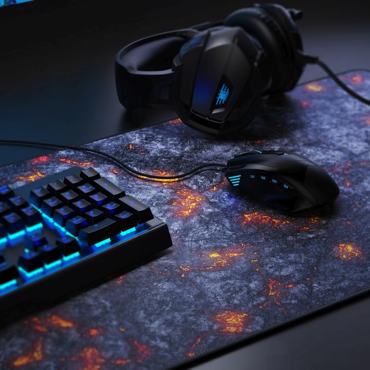 Produktbild Titanwolf Gaming Mauspad, XXXL Speed Mausmatte 1200 x 400 mm, Geschwindigkeit & Präzision, Lava (3XL)