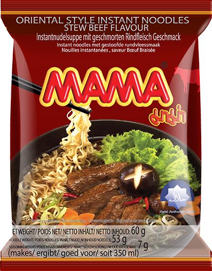 Produktbild Mama Instantnudeln, geschmortes Rind (60 g)